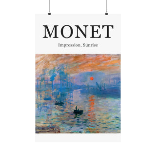 Claude Monet's Impression, Sunrise (1872) - Famous Painting Art Print, Ideal for Kitchens and Inspiring Living Spaces