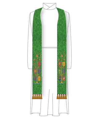 The 12 Apostle's Clergy Stole for Pastors or Priests Liturgical Stoles