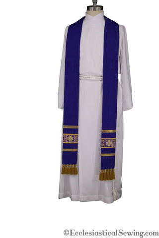 Ely Crown Clergy Stole Pastoral or Priest Stoles Ecclesiastical Sewing