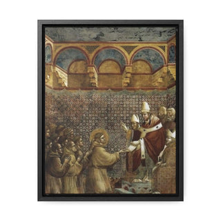 Confirmation of the Rule - Giotto di Bondone c 1297-1299 - Premium Framed Wrapped Canvas Print