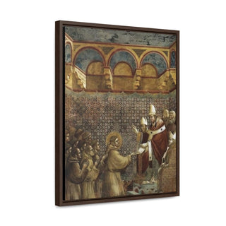 Confirmation of the Rule - Giotto di Bondone c 1297-1299 - Premium Framed Wrapped Canvas Print