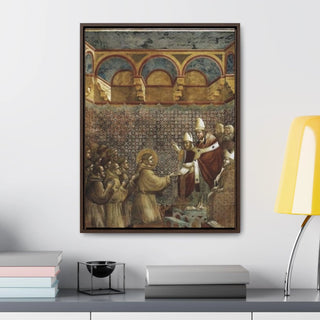 Confirmation of the Rule - Giotto di Bondone c 1297-1299 - Premium Framed Wrapped Canvas Print