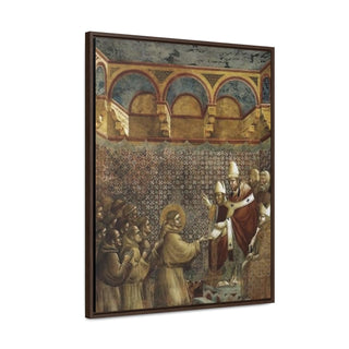 Confirmation of the Rule - Giotto di Bondone c 1297-1299 - Premium Framed Wrapped Canvas Print