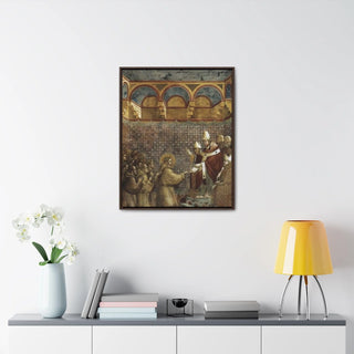 Confirmation of the Rule - Giotto di Bondone c 1297-1299 - Premium Framed Wrapped Canvas Print