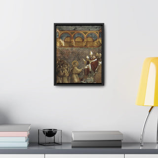 Confirmation of the Rule - Giotto di Bondone c 1297-1299 - Premium Framed Wrapped Canvas Print