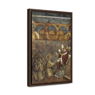 Confirmation of the Rule - Giotto di Bondone c 1297-1299 - Premium Framed Wrapped Canvas Print