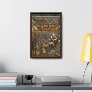 Confirmation of the Rule - Giotto di Bondone c 1297-1299 - Premium Framed Wrapped Canvas Print