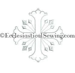 Cross Style 20 with Rays Digital Machine Embroidery Design