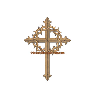 Cross Thorn Digital Embroidery Design | Lent Design