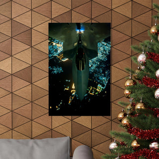 Dads Birthday Gift - Nighttime Refueling: F-22 Raptor & KC-10 Extender - Premium Man Cave Poster - Perfect Gift for Dad