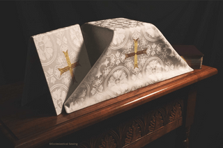 Dayspring Chalice Veil or Burse with Gold Cross