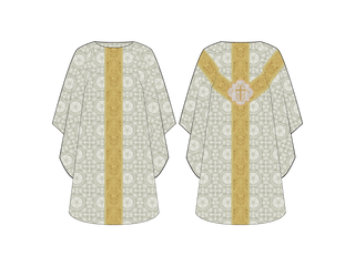 Dayspring White and Gold Chasuble for Christmas and Easter Ecclesiastical Sewing