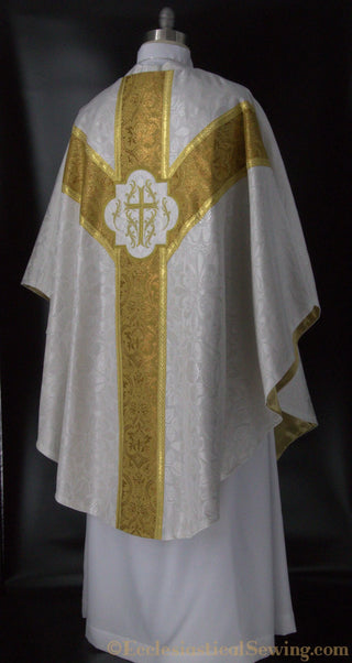 Dayspring White and Gold Chasuble for Christmas and Easter Ecclesiastical Sewing