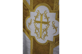 Dayspring White and Gold Chasuble for Christmas and Easter Ecclesiastical Sewing