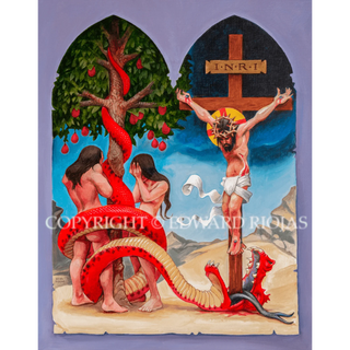 DEAR CHRISTIAN SALVATION VERTICAL Giclée Print | Edward Riojas Artist