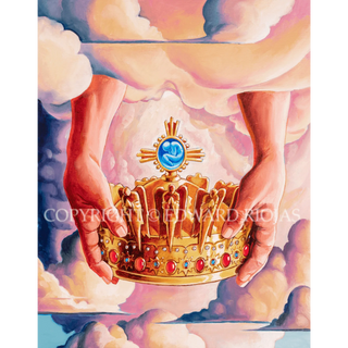 DEAR CHRISTIANS CROWN VERTICAL Giclée Print | Edward Riojas Artist