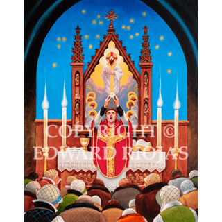 DEAR CHRISTIANS EUCHARIST VERTICAL Giclée Print | Edward Riojas Artist