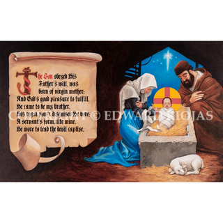 DEAR CHRISTIANS  NATIVITY SPREAD Giclée Print | Edward Riojas Artist