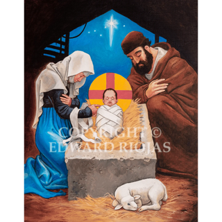 DEAR CHRISTIANS NATIVITY VERTICAL Giclée Print | Edward Riojas Artist