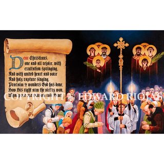 DEAR CHRISTIANS PROCESSION SPREAD Giclée Print | Edward Riojas Artist