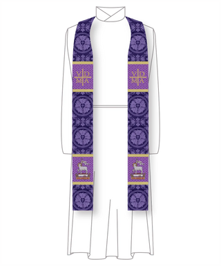 Advent Stole for Clergy Staff (Blue, Violet) | Priest & Pastor Stoles