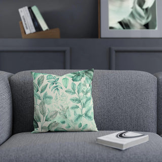 Effortless Boho: Premium Square Accent Pillow with Floral/Botanical Design - Great as a Gift