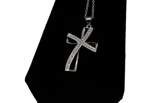 Elegant Women's Cross Necklace (925 Silver) - Ecclesiastical Sewing