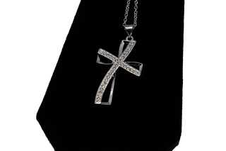 Elegant Women's Cross Necklace (925 Silver)