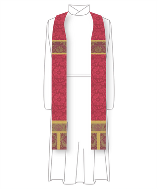 English Rose Gaudete Laetare Pastor Priest Stole | Rose Clergy Stole