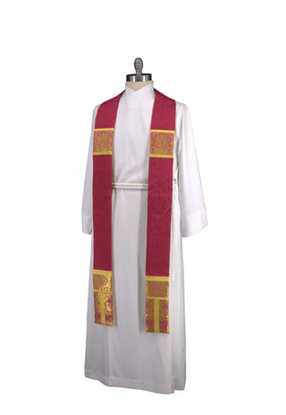 English Rose Gaudete Laetare Pastor Priest Stole | Rose Clergy Stole