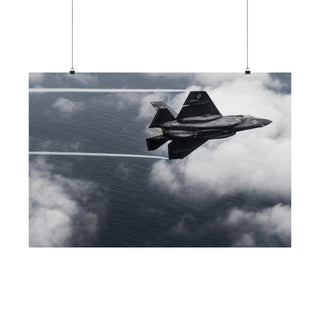 F-35C Lightning II Squadron Formation - High-Quality Fine Art Print - Gift for Military, Aviation Enthusiasts, Home & Office Decor