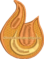 Flame for Pentecost--Religious Embroidery Machine File