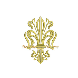 Fleur De Lis ricamo digitale alto | Disegno di ricamo religioso 