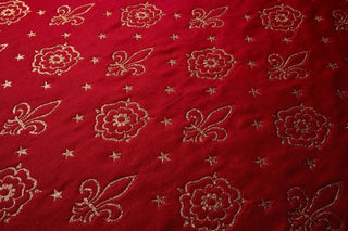 Fleur Rose Liturgical Brocade Fabric Ecclesiastical Sewing