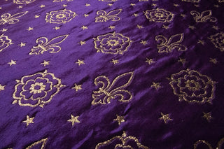 Fleur Rose Liturgical Brocade Fabric Ecclesiastical Sewing