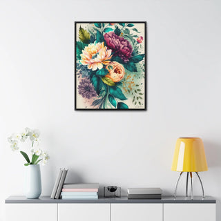 Floral Delight: Botanical Watercolor Print on Canvas - A Perfect House Warming Gift