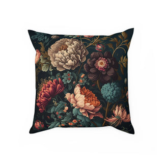 Flower Power: Premium Square Accent Pillow with Floral/Botanical Pattern - Ideal as a Gift