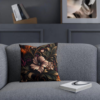 Flowery Gift: Premium Square Accent Pillow with Floral/Botanical Pattern - A Great Addition as a Gift