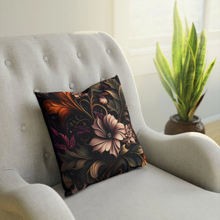 Flowery Gift: Premium Square Accent Pillow with Floral/Botanical Pattern - A Great Addition as a Gift