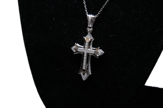 French Inspired Cross Pendant (925 Silver)