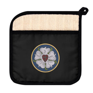 Functional Elegance in the Kitchen: Pot Holder with Pocket Luther Rose for Mom