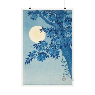 Game Room Poster Blossoming Cherry on a Moonlit Night (ca. 1932) - Ohara Koson Poster