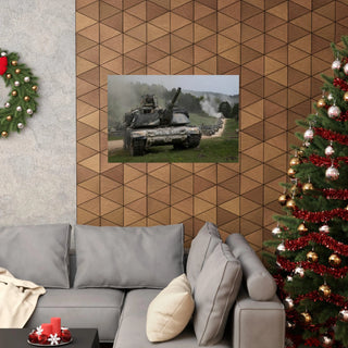 Game Room Poster Steel Titans on the Move: U.S. Army M1 Abrams Tanks in Combined Resolve X Exercise Gift For Him