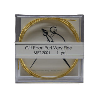 Gilt Pearl Purl - Fili per ricamo a mano in oro e oreficeria