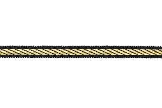 Gimp Trail Braid Narrow Trim With Gold Accent