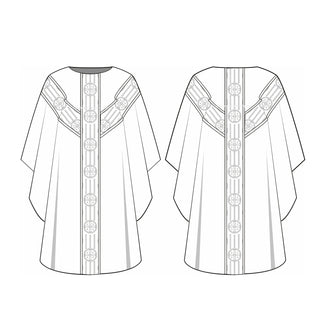 Gothic Chasuble Sewing Pattern Y Orphrey | Gothic Chasuble Style 3001