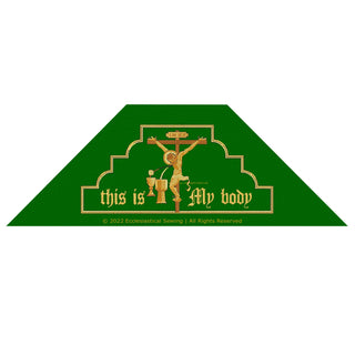 Green Chalice Veil Christ Image | Trinity Green Chalice Veil Christ Image