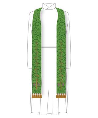 Clergy Stole for Trinity and Ordinary Times | Priest and Pastor Stoles