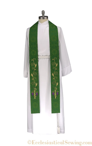 Clergy Stole for Trinity and Ordinary Times | Priest and Pastor Stoles