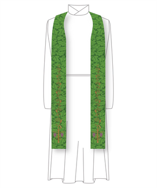 Clergy Stole for Trinity and Ordinary Times | Priest and Pastor Stoles